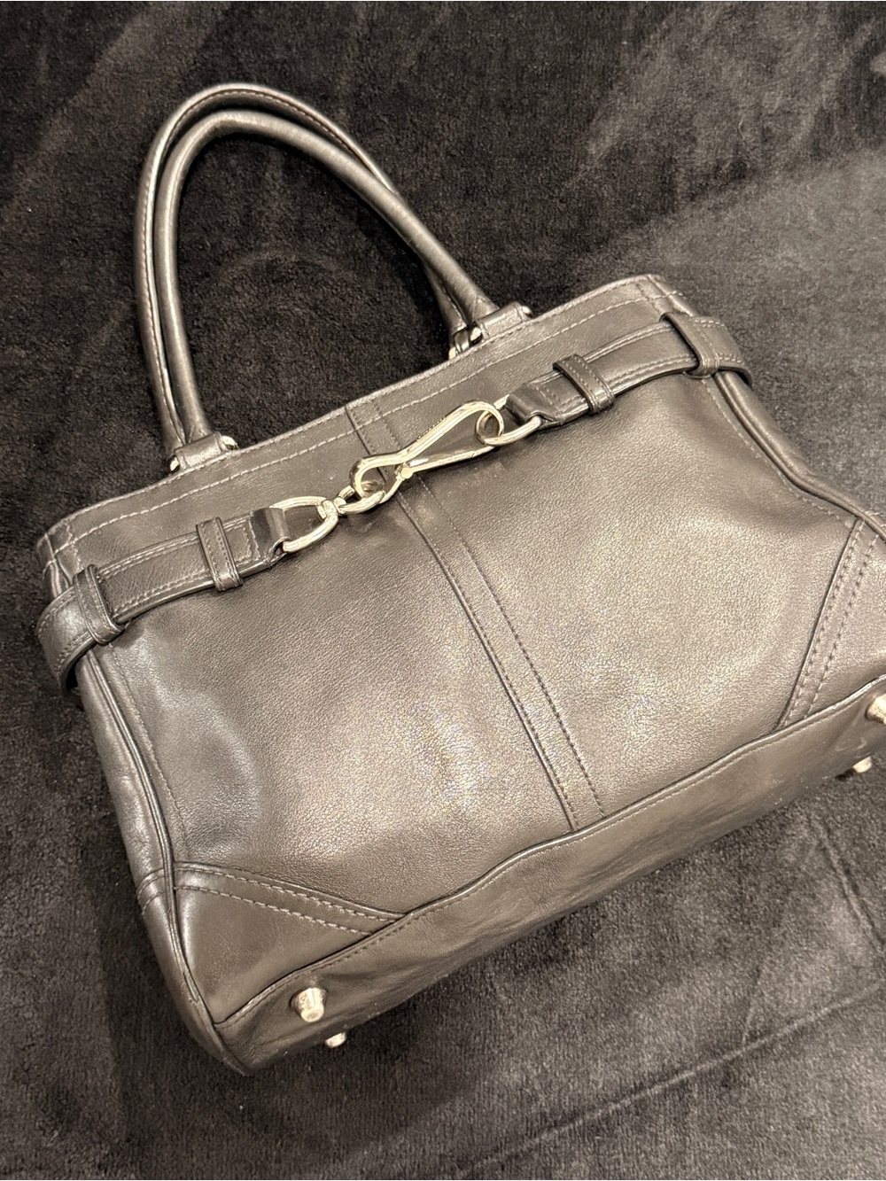 Coach 2006 Vintage Y2K Leather Belted Carryall Hampton Satchel